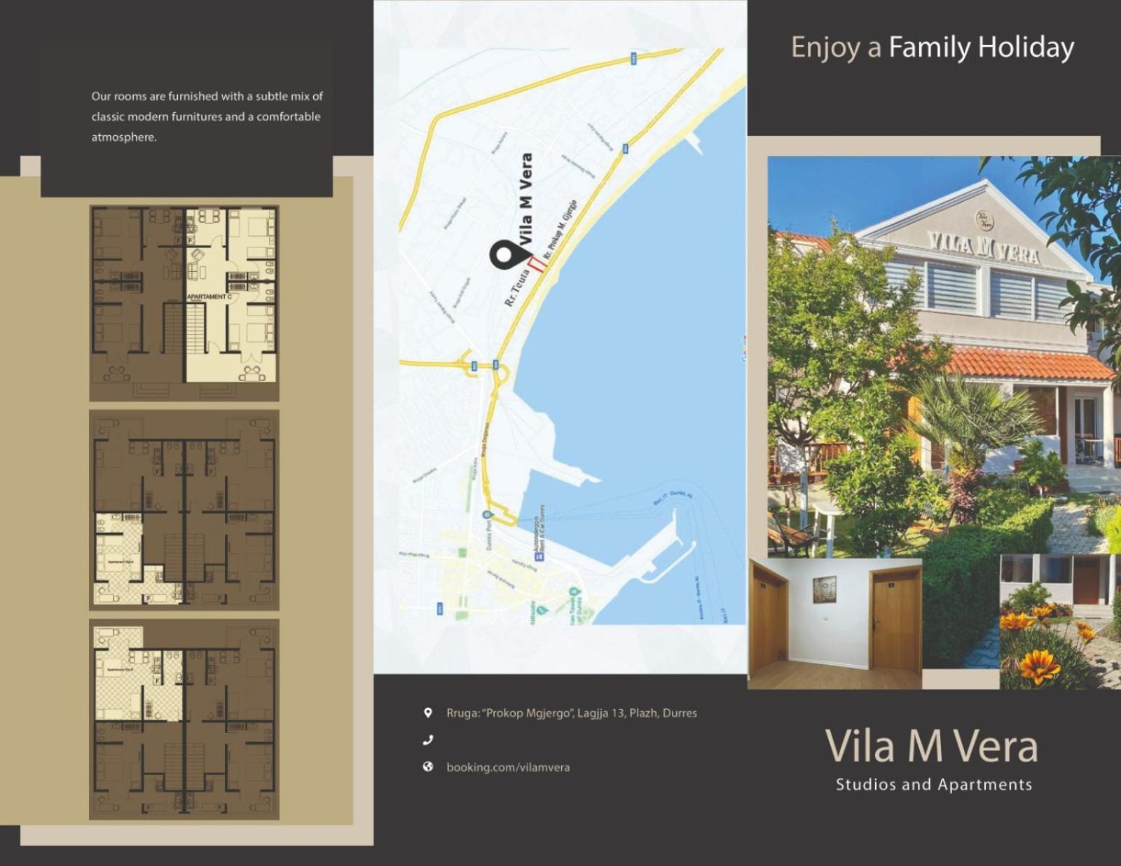 Vila M Vera Rooms With Kitchen And Apartments Durrës Eksteriør bilde