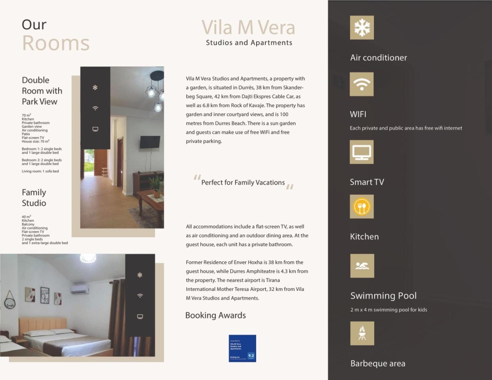 Vila M Vera Rooms With Kitchen And Apartments Durrës Eksteriør bilde